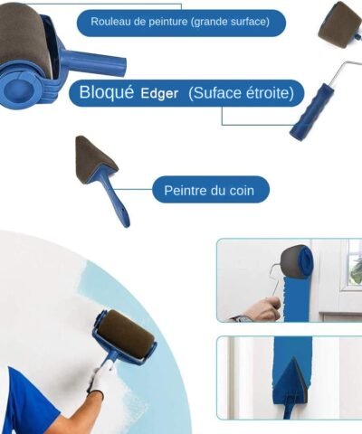 Pack 6 Pièce Rouleau de peinture multifonctionnel , outils de peinture murale