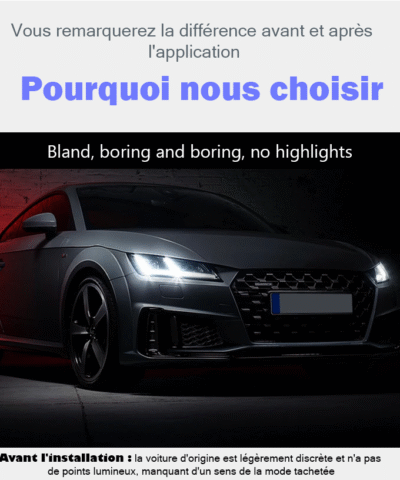 Bande lumineuse flexible pour capot moteur de voiture (bleu)