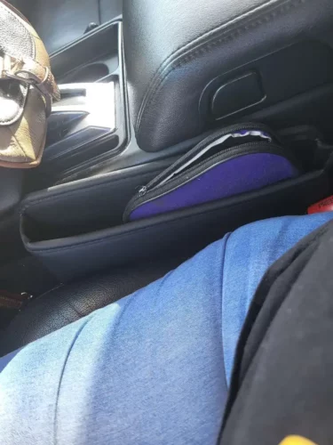 صندوق تخزين مقعد السيارة من الجلد photo review