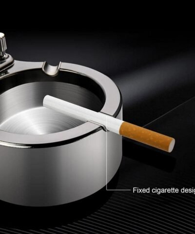 Cendrier avec briquet en acier inoxydable