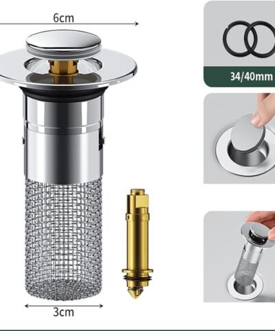 PACK 2 siphon de sol anti-odeurs et anti-insectes en inox