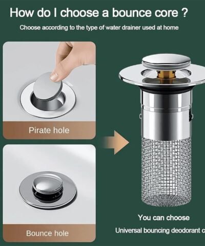 PACK 2 siphon de sol anti-odeurs et anti-insectes en inox