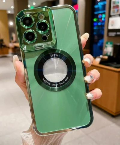 Coque iPhone magnétique avec monture d'objectif