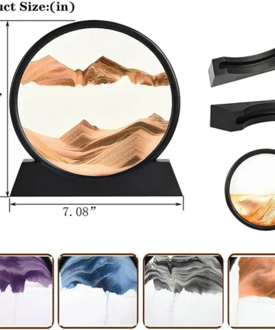 Paysage de sable sous-marin en forme de sablier 3D