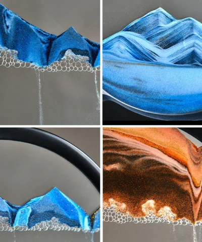 Paysage de sable sous-marin en forme de sablier 3D