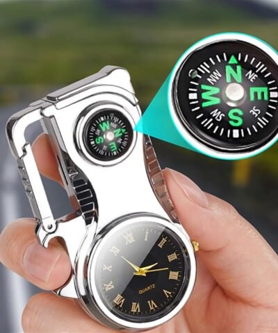 Briquet multifonction avec montre et boussole