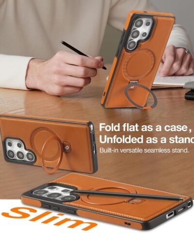 Coque de téléphone Samsung avec support luxueux et invisible
