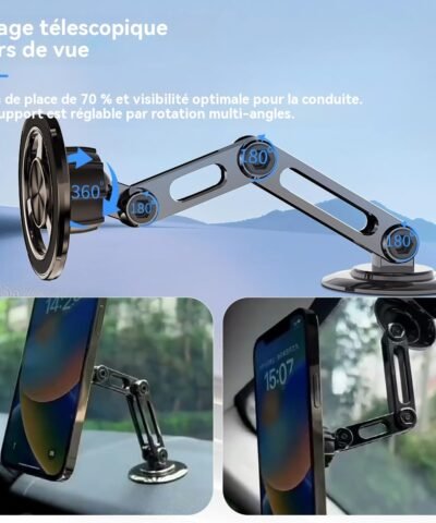 Support de téléphone magnétique universel 360°