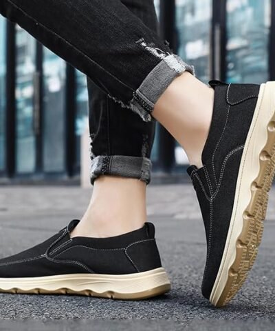 Mocassins de marche en toile pour hommes