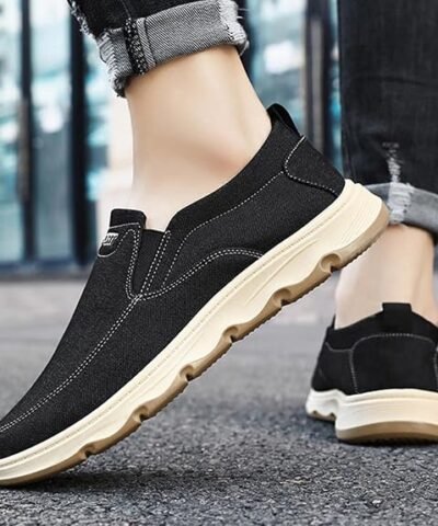 Mocassins de marche en toile pour hommes