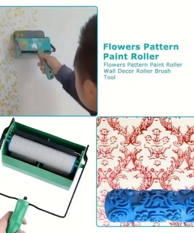 Rouleau de peinture pour décoration murale 5" - Outil d'impression monochrome avec étui facile à utiliser