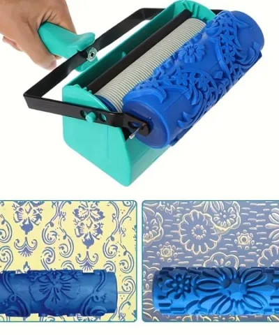 Rouleau de peinture pour décoration murale 5" - Outil d'impression monochrome avec étui facile à utiliser