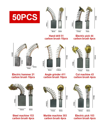 Ensemble de brosses en carbone pour outils électriques